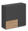  Шкаф 1600x550x1520, левый / OL-20-17.OS.OS.GN.L /  корпус: оникс серый, фасады: оникс серый 