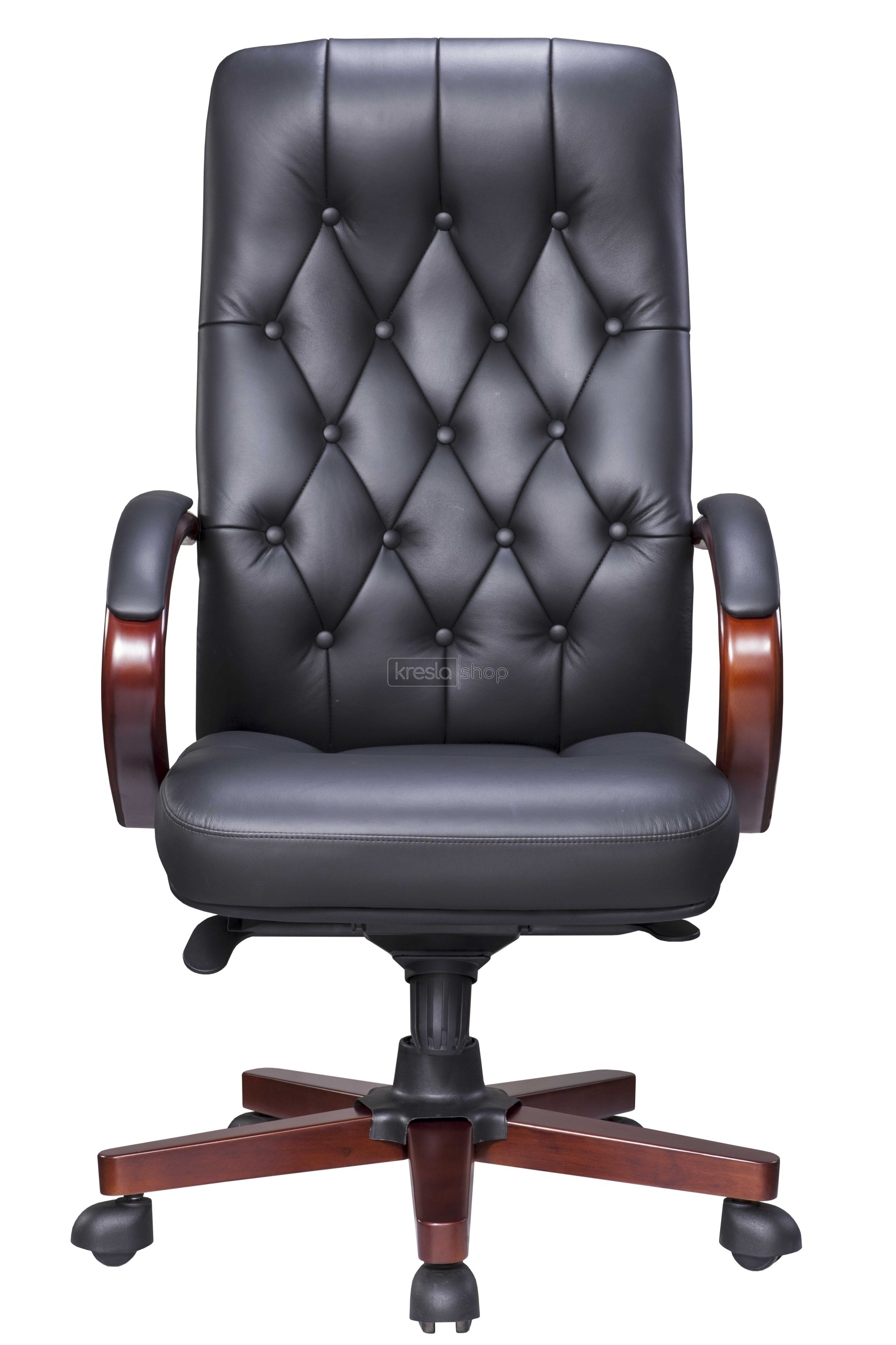 Кресло для руководителя Everprof Monaco Wood EP-082 W PU Black