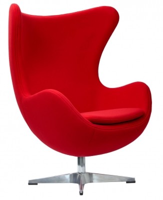 Дизайнерское кресло EGG CHAIR красный кашемир